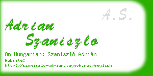 adrian szaniszlo business card