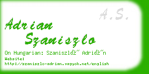 adrian szaniszlo business card